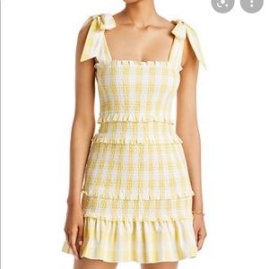 Aqua Brand Yellow and White Gingham Dress.